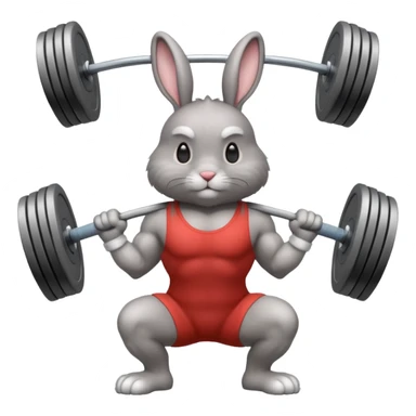  weightlifting rabbit sticker