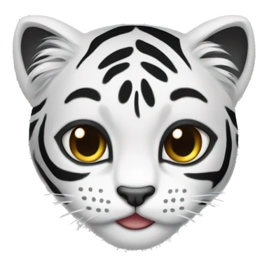 Cat black and white tiger sticker