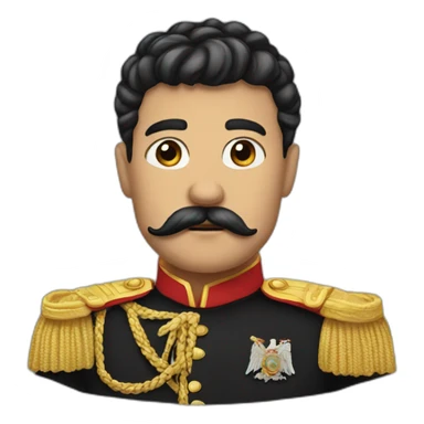 Boy dictator funny mustache sticker