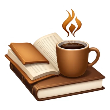 books with coffee  sticker