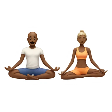 Yoga man and woman sticker