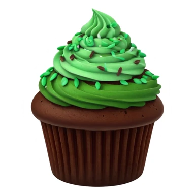chocolate mint cupcate sticker