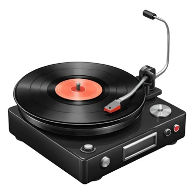 A hi-fi record player spinning sticker