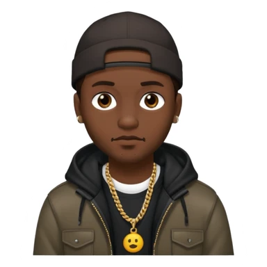 Jezzy, Rapper dark brown hair sticker
