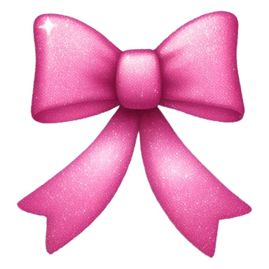 pink bow with glitter  sticker