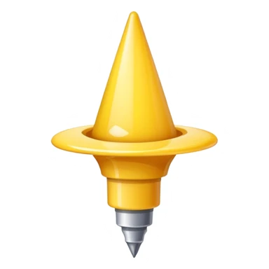 Thin Yellow swirl with 3 points sticker