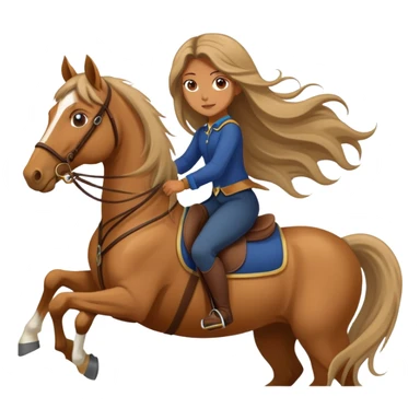 girl riding a horse sticker