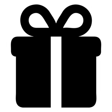 solid filled gift box icon sticker