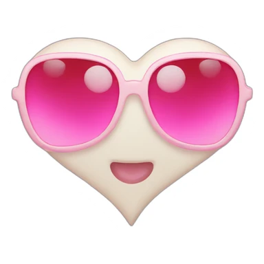 heart shaped shades sticker