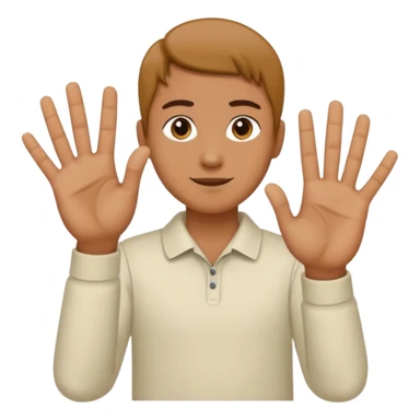 A person doing the 67 hand movement with a six on the Left hand and the seven on the right hand sticker