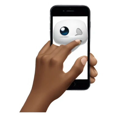 a hand with cellphone taking photos sticker