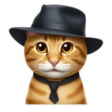 Cat tipping fedora sticker