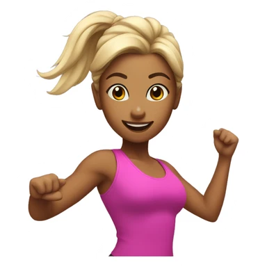 Dance fitness girl sticker
