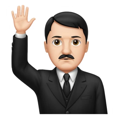 Hitler with arm straight raised sticker