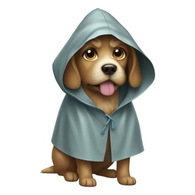 Dog in raincoat sticker