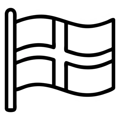 flag of Saint-Malo with white cross on black background, simple iconographic style, no text sticker