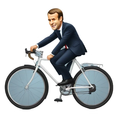 Emmanuel Macron en vélo sticker
