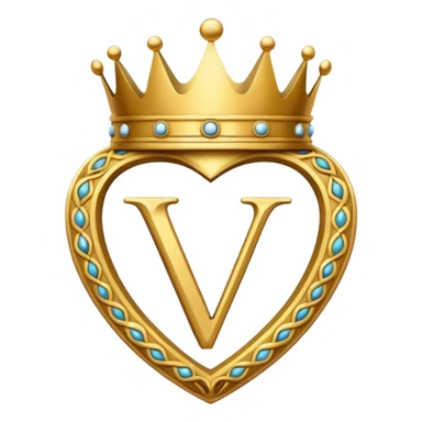 Letter v Vít crown Simple one sticker