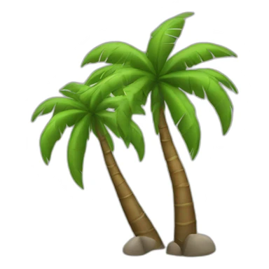 Palm tree and palm tree together sticker