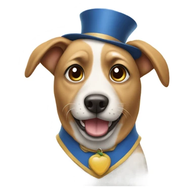 Dog with costume  sticker