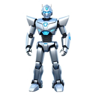 fullbody silver optimus tesla bot sticker