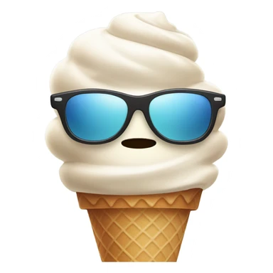 Hice cream with sunglasses sticker