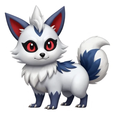 furry flurry Absol-Zorua-Furret-Zangoose-Chinchilla-fusion-animal-Fakémon-hybrid-creature  sticker