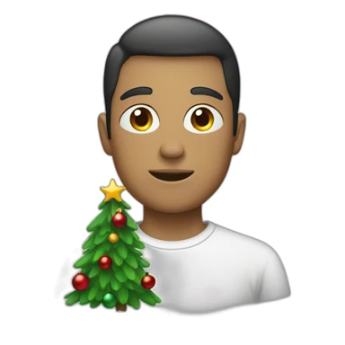 Disabled-person-next-to-christmas-tree sticker