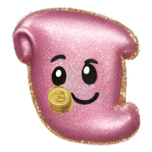 Pink Glitter cash sticker