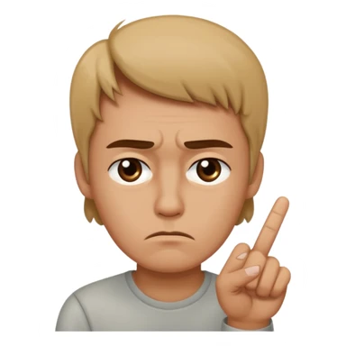 Sad face WITH A middle FINGER sticker