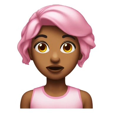 Pink in love pout face sticker