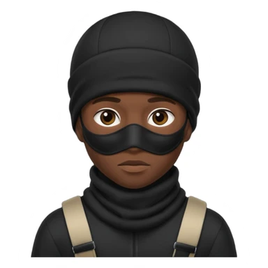 black boy with black ski mask on  sticker