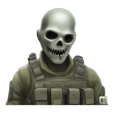 Ghost call of duty sticker