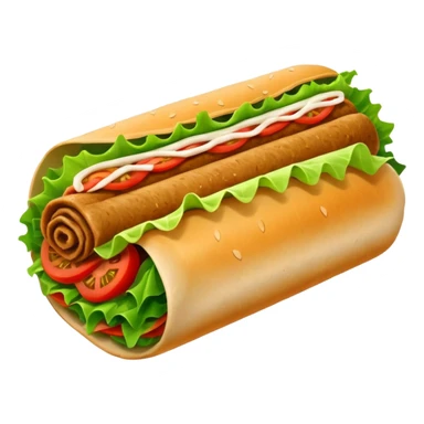 doner roll with lettuce and tomato sticker