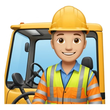 Scaffolder driving lorry after passing driving test sticker