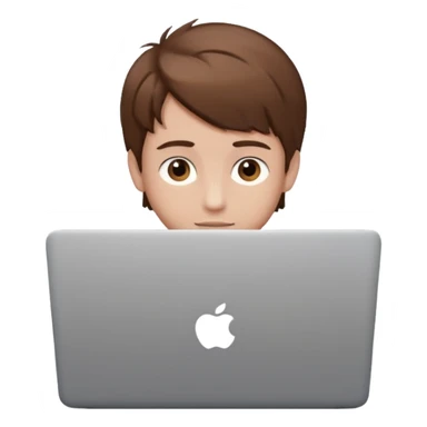 boy with laptop. sticker
