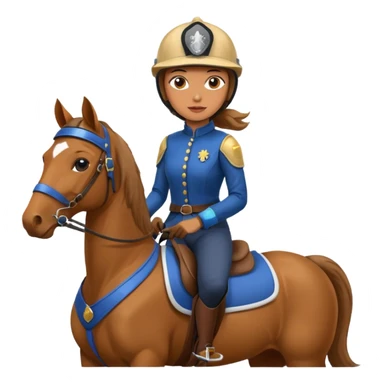 Woman in horse sticker