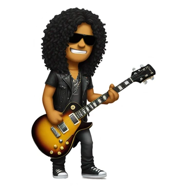 Slash con su guitarra sticker