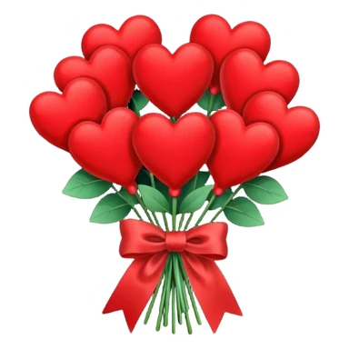 cute little heart bouquet  sticker