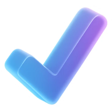 a checkmark with a fancy colorful gradient for the color with blue and purple sticker