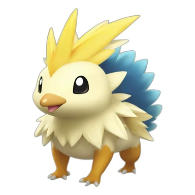 pokemon cyndaquil with a white crest sticker