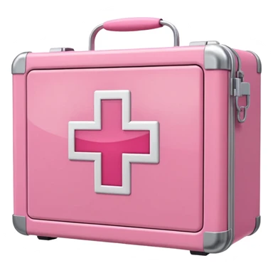
pink first aid kit cabinet front glass sticker