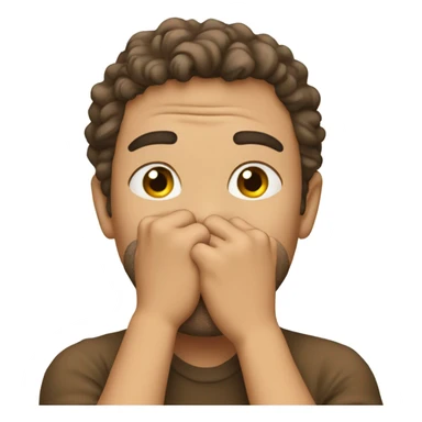 the guy put his hand over his mouth sticker