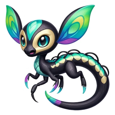 Colorful Exotic Meloetta-Venom-Stitch-Fakémon-creature-hybrid sticker