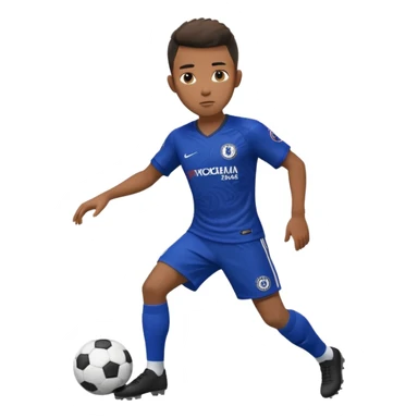 Black chelsea fc player shooting sticker
