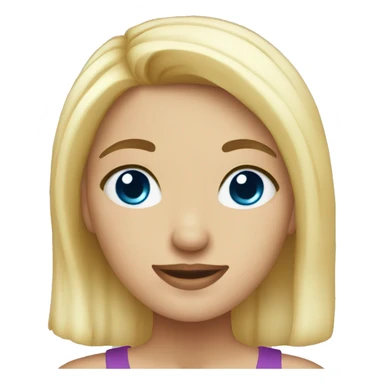 a girl with blonde hair theme new year sticker