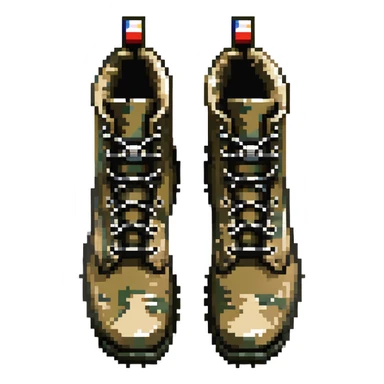 Lowa military hiking boots with laces and treaded sole sticker