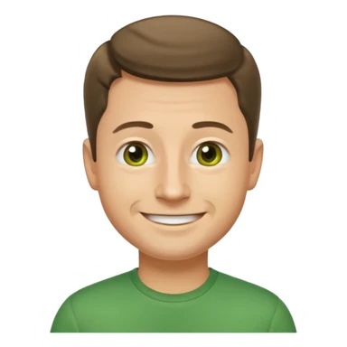 zelensky apple emoji style, smiling sticker