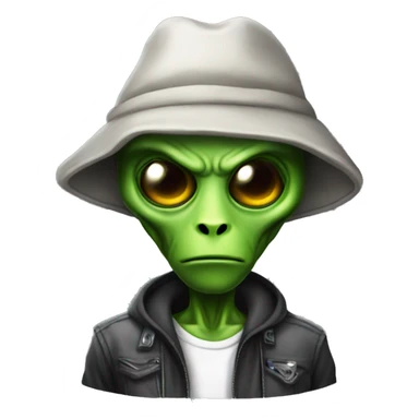 Gangster alien gamer sticker