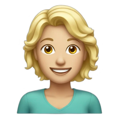 Happy blonde Mom sticker
